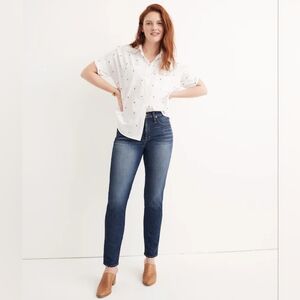 Madewell Dark Wash Straight Leg Jeans